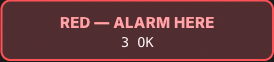 The RED button counter showing 3 OK